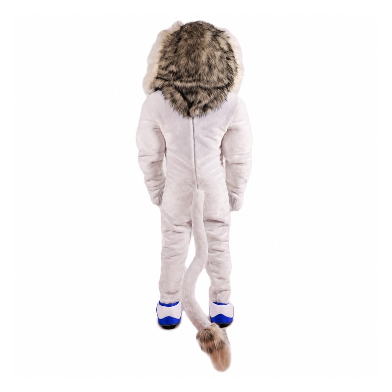Fierce White Lion Mascot Costume