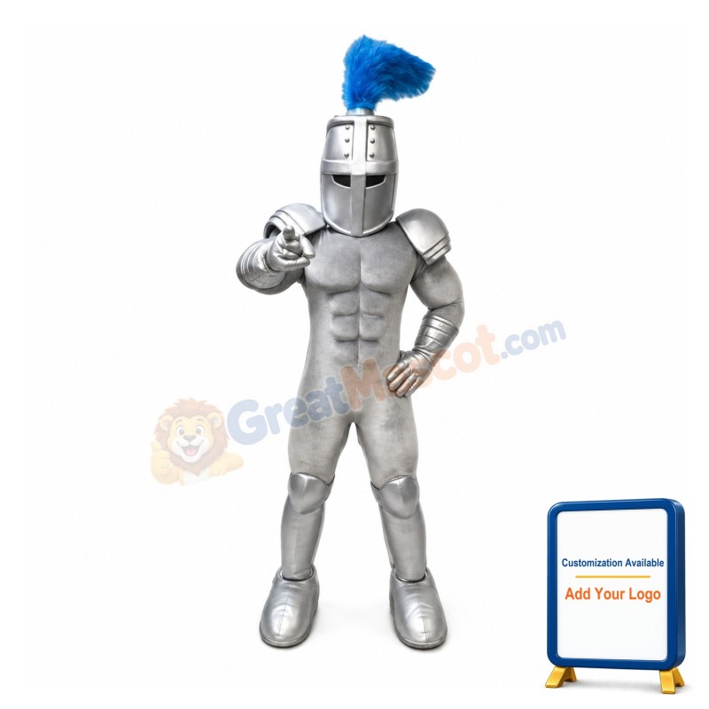 Power Silver Knight Mascot Costume