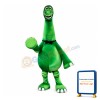 Happy Green Dinosaur Mascot Costume