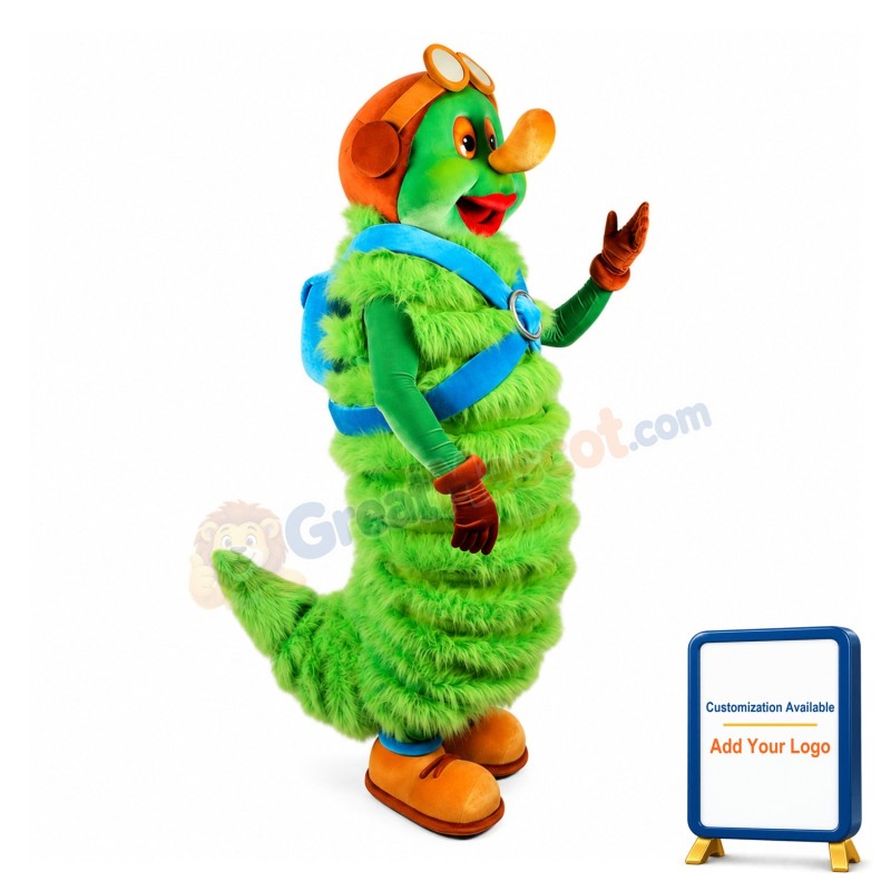 Green Caterpillar Mascot Costume