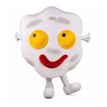 Fried Egg Mascot Costume