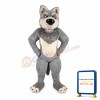 Grey Furry Wolf Mascot Costume