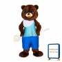Footballer Bear Mascot Costume