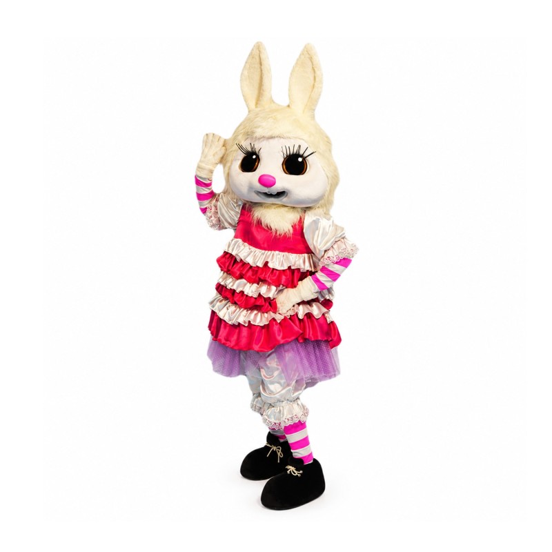 Fashion White Rabbit Mascot Costume