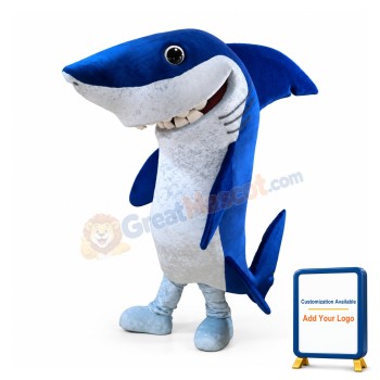 Blue Shark Mascot Costume