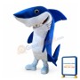 Blue Shark Mascot Costume