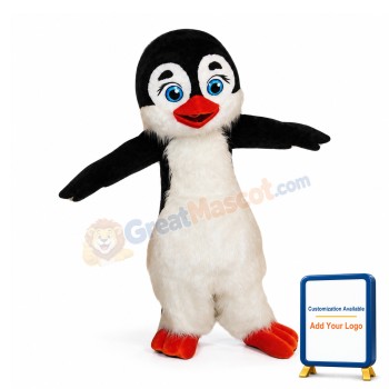 Cute Furry Penguin Mascot Costume