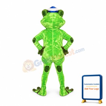 Smiling Frog Mascot Costume