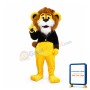 Cute Yellow Lion Mascot Costume