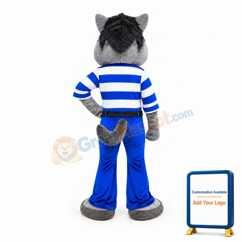 Grey Wolf Mascot Costume