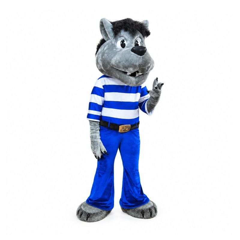 Grey Wolf Mascot Costume