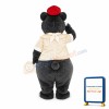 Happy Lightweight Grey Bear Mascot Costume