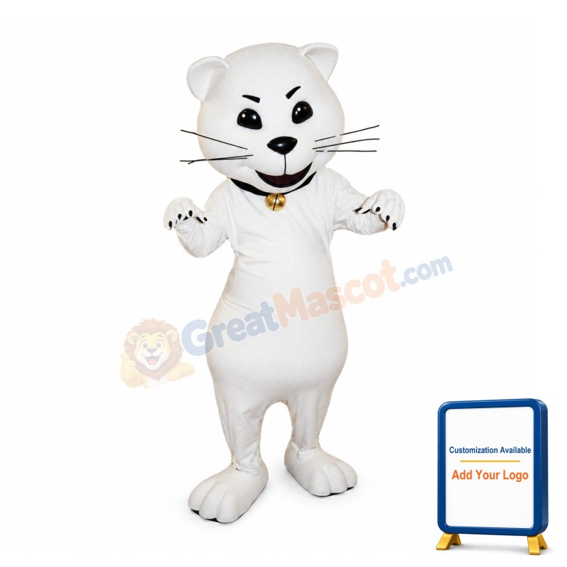 White Cat Mascot Costume
