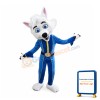Friendly White Fox Mascot Costume