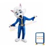 Friendly White Fox Mascot Costume