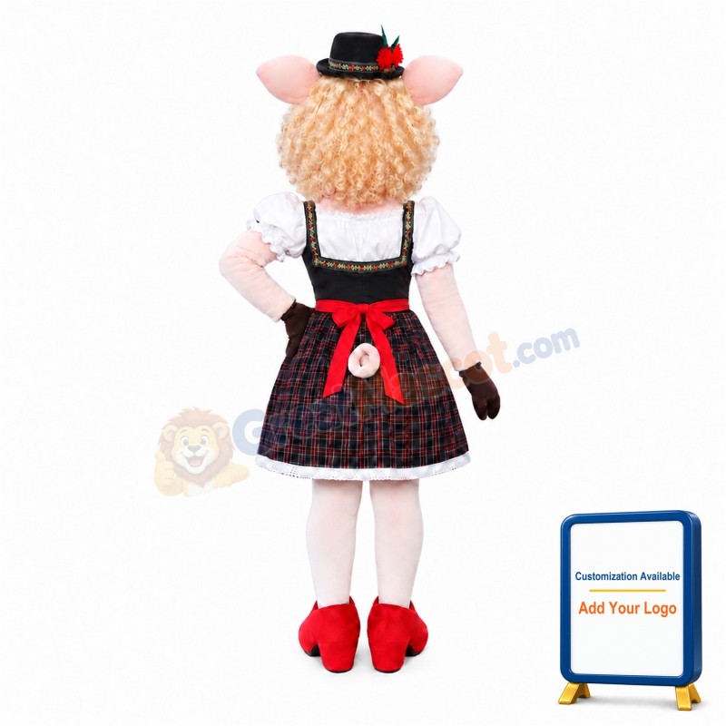 Fashionable Pig Mascot Costume