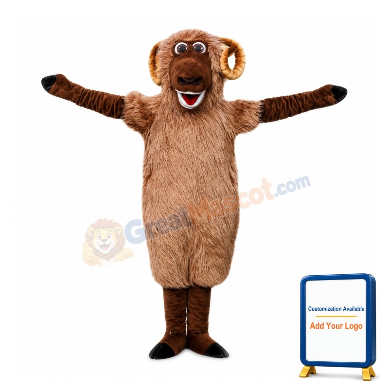 Happy Lightweight Sheep Mascot Costume
