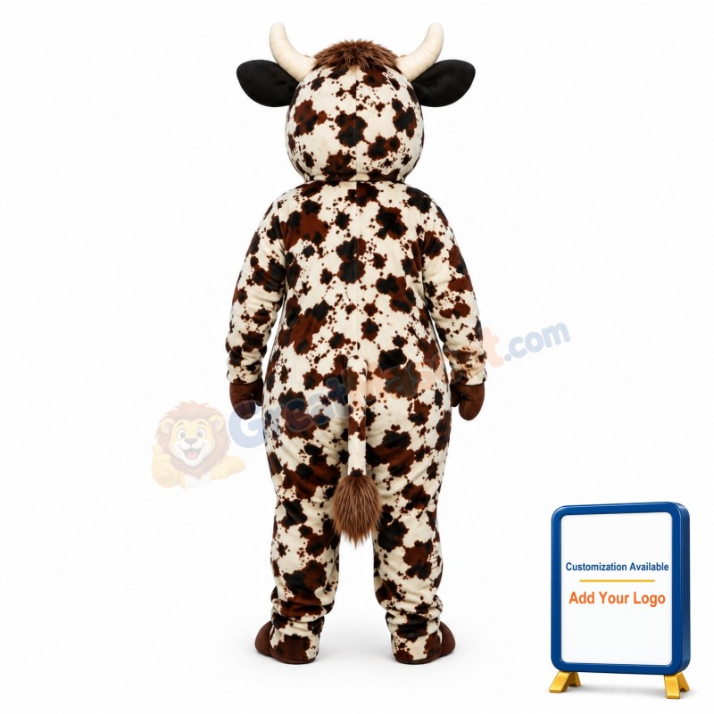 Friendly Cow Mascot Costume