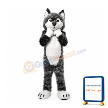 Super Cute Wolf Mascot Costume