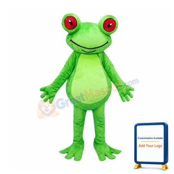 Smiling Lightweight Frog Mascot Costume
