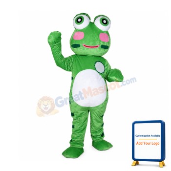 Cute Green Lightweight Frog Mascot Costume