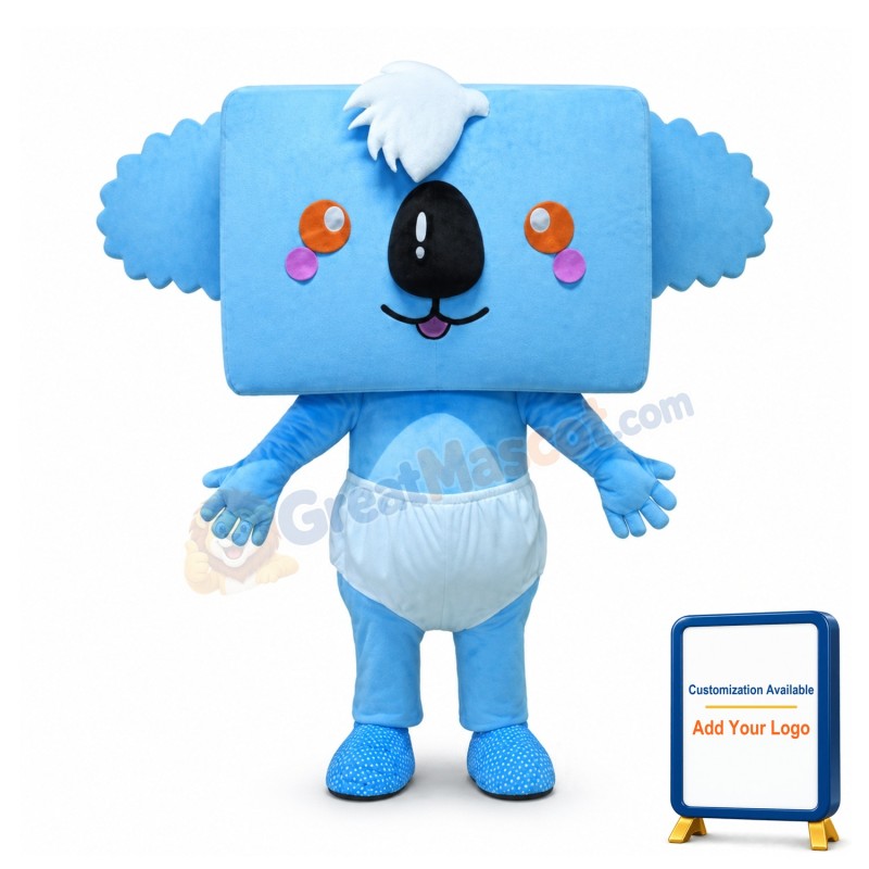 Baby Blue Koala Mascot Costume