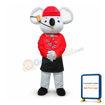 Red Coat Koala Mascot Costume