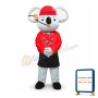 Red Coat Koala Mascot Costume