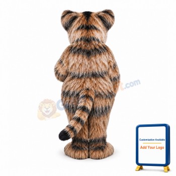 Grey Furry Cat Mascot Costume