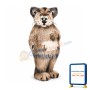 Grey Furry Cat Mascot Costume