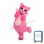 Pink Furry Cat Mascot Costume