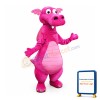 Pink Dragon Mascot Costume