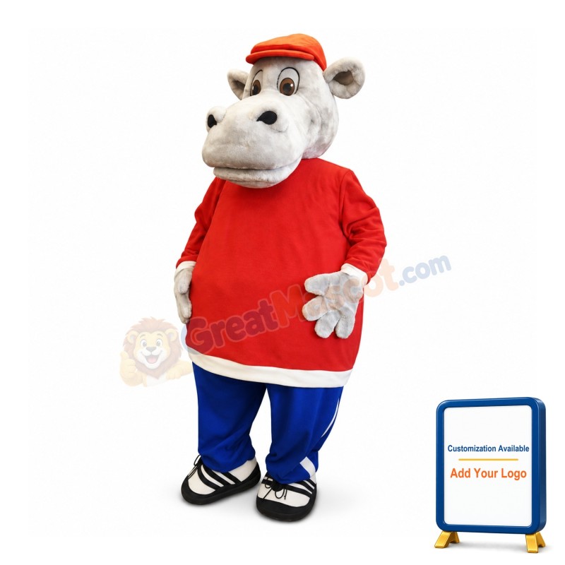 Hippo Mascot Costume