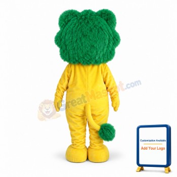 Green Hair Lion Mascot Costume
