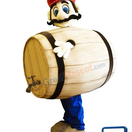 Barrel Man Mascot Costume