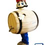 Barrel Man Mascot Costume