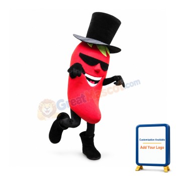 Happy Lightweight Chili Pepper Mascot Costume