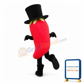 Happy Lightweight Chili Pepper Mascot Costume
