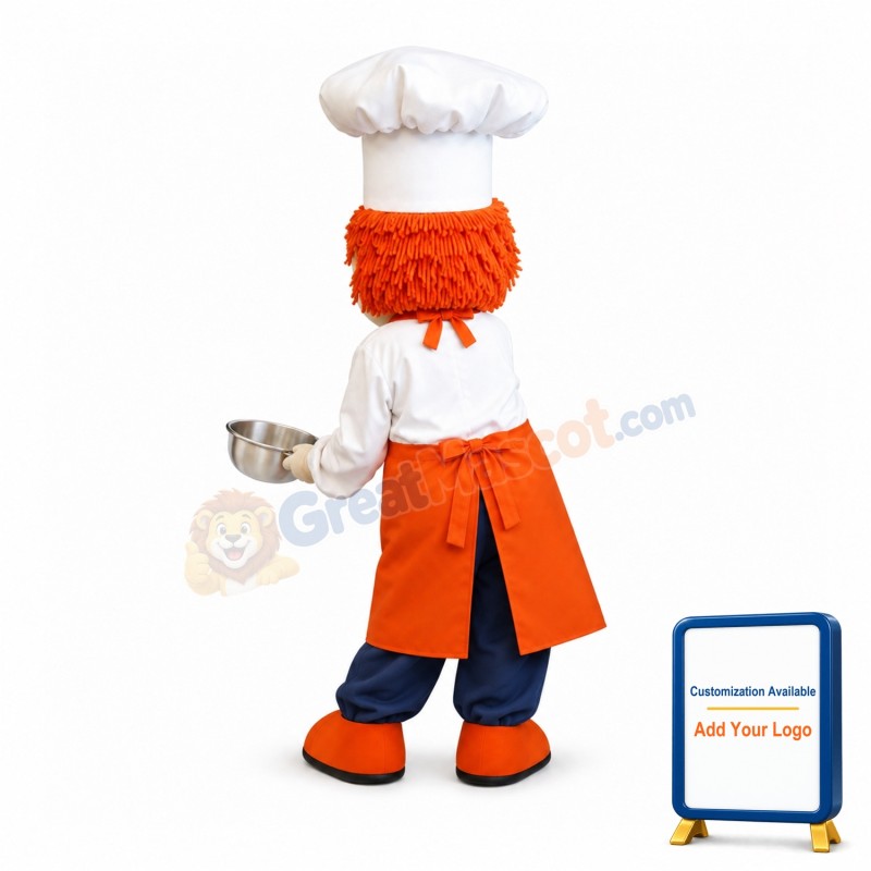 Lightweight Chef Man Mascot Costume