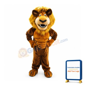 Happy Power Lion Mascot Costume