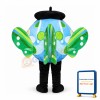 Cute Blue Fish Mascot Costume