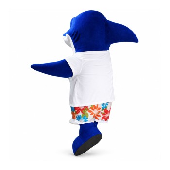Cute Blue Shark Mascot Costume