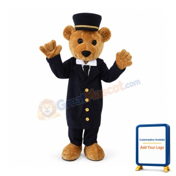 Adult Police Teddy Bear Mascot Costume