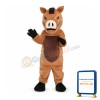 Brown Boar Mascot Costume