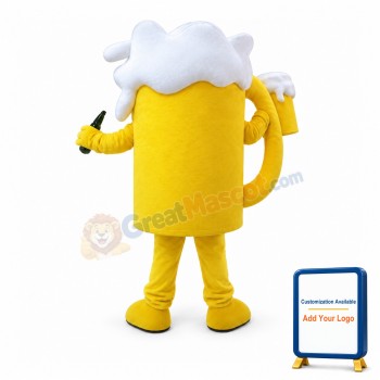 Happy Lightweight Beer Cup Mascot Costume