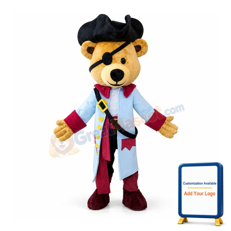 Pirate Bear Mascot Costume