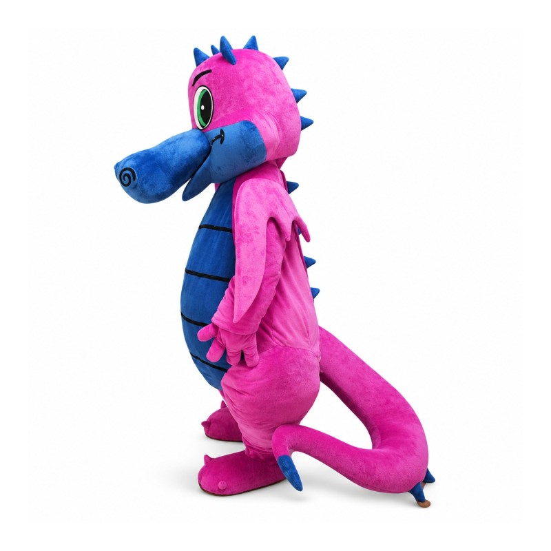 Pink & Grey Dragon Mascot Costume