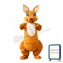 Happy Lightweight Kangaroo Mascot Costume