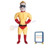 Yellow Superhero Mascot Costume