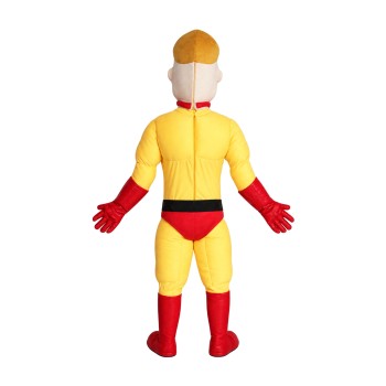 Yellow Superhero Mascot Costume